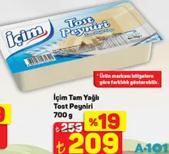 İÇİM TAM YAĞLI TOST PEYNİRİ 700 G İÇİM TAM YAĞLI TOST PEYNİRİ 700 G